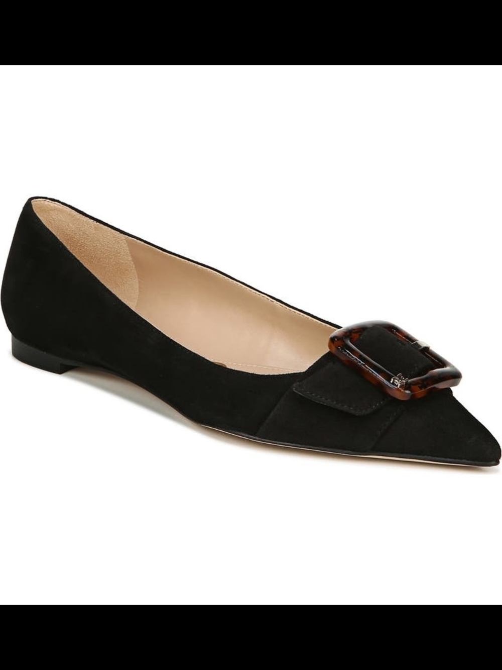 Sam Edelman | Sonja suede Tortoiseshell Buckle Flats - Picture 7 of 7
